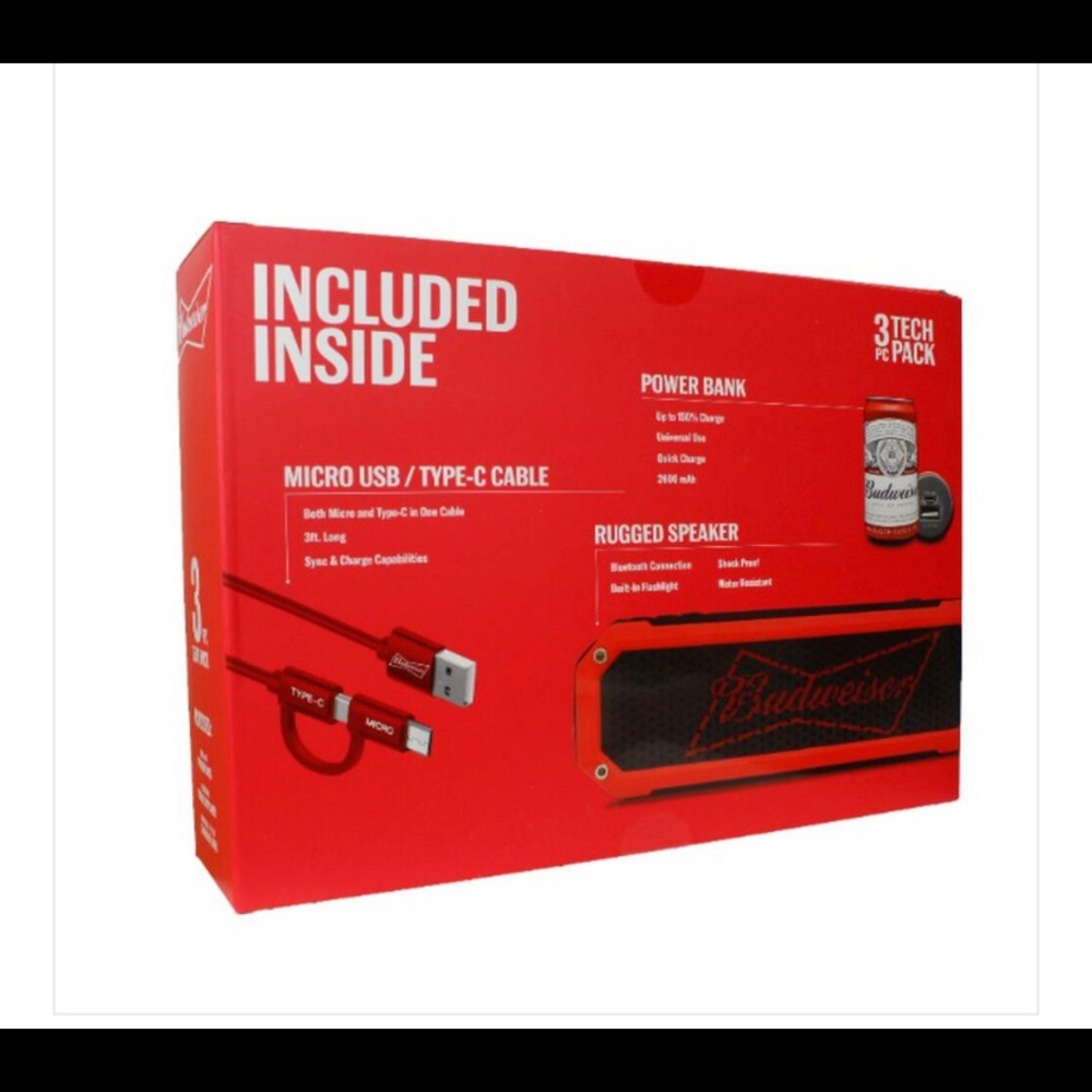 Budweiser 3 piece tech pack - Picture 2 of 4